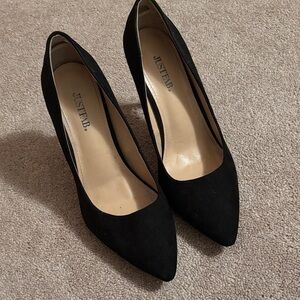Suede heel shoes
